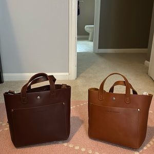 Portland leather goods mini crossbody tote bundle